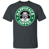 T-Shirts Dark Heather / S Happy Face Coffee T-Shirt