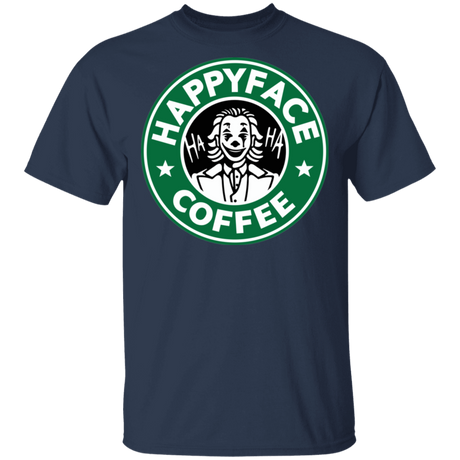 T-Shirts Navy / S Happy Face Coffee T-Shirt