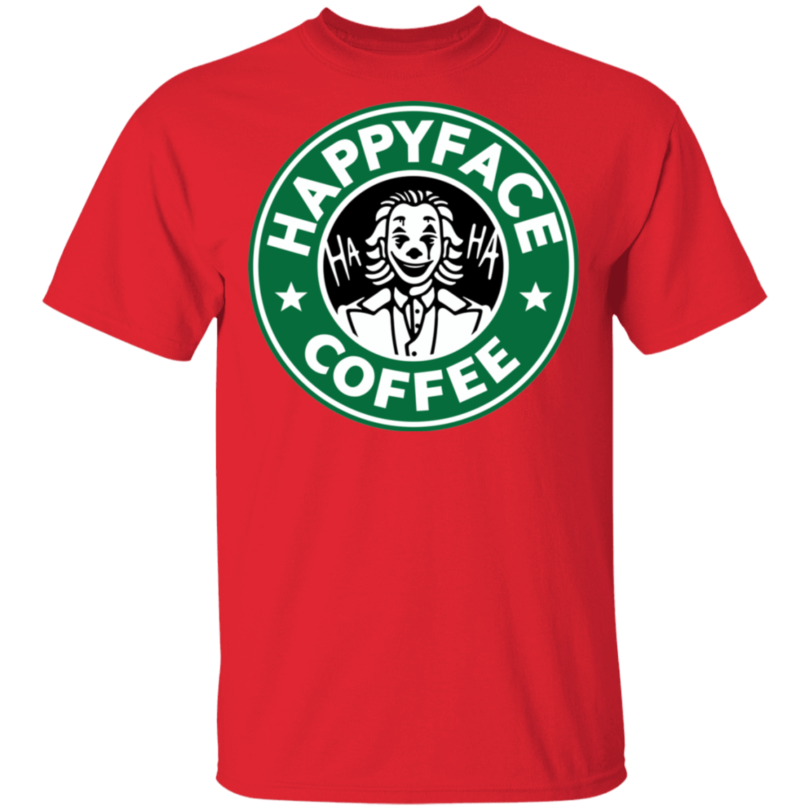 T-Shirts Red / S Happy Face Coffee T-Shirt