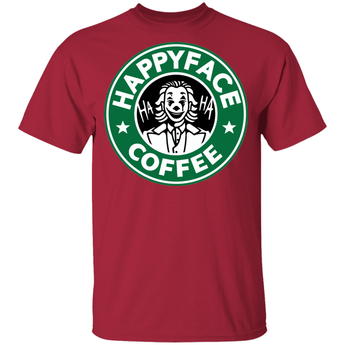 T-Shirts Cardinal / YXS Happy Face Coffee Youth T-Shirt