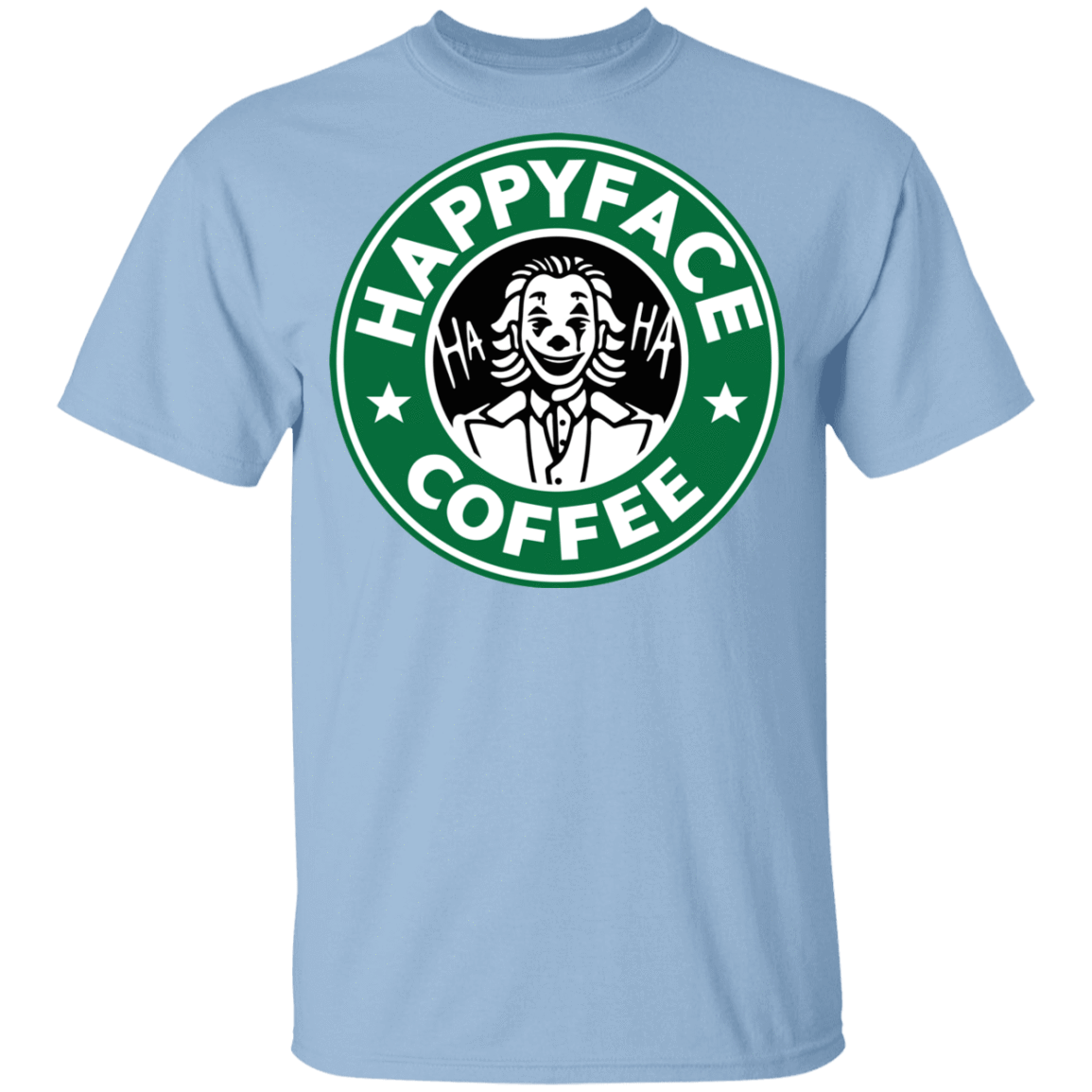 T-Shirts Light Blue / YXS Happy Face Coffee Youth T-Shirt