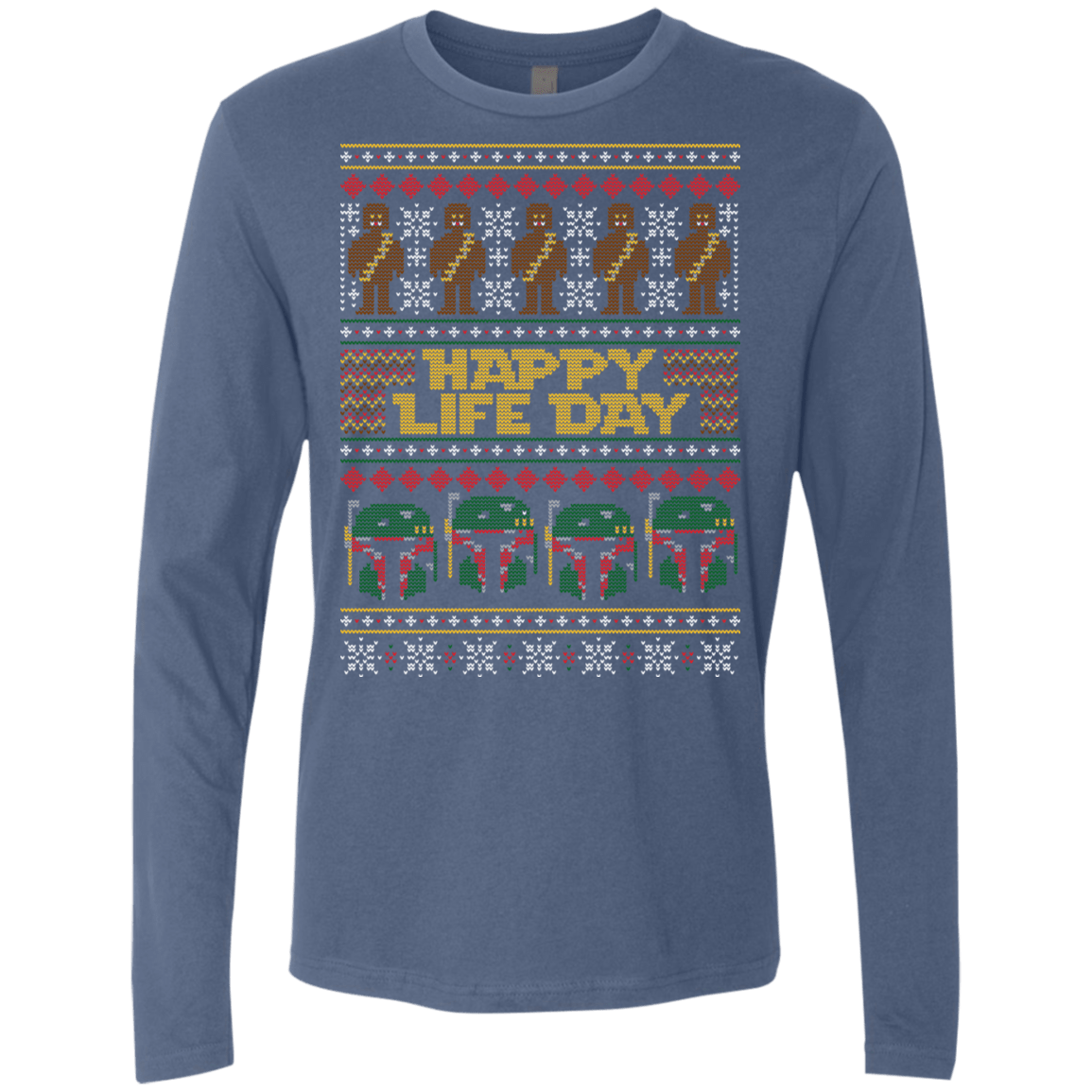 T-Shirts Indigo / Small Happy Life Day Men's Premium Long Sleeve
