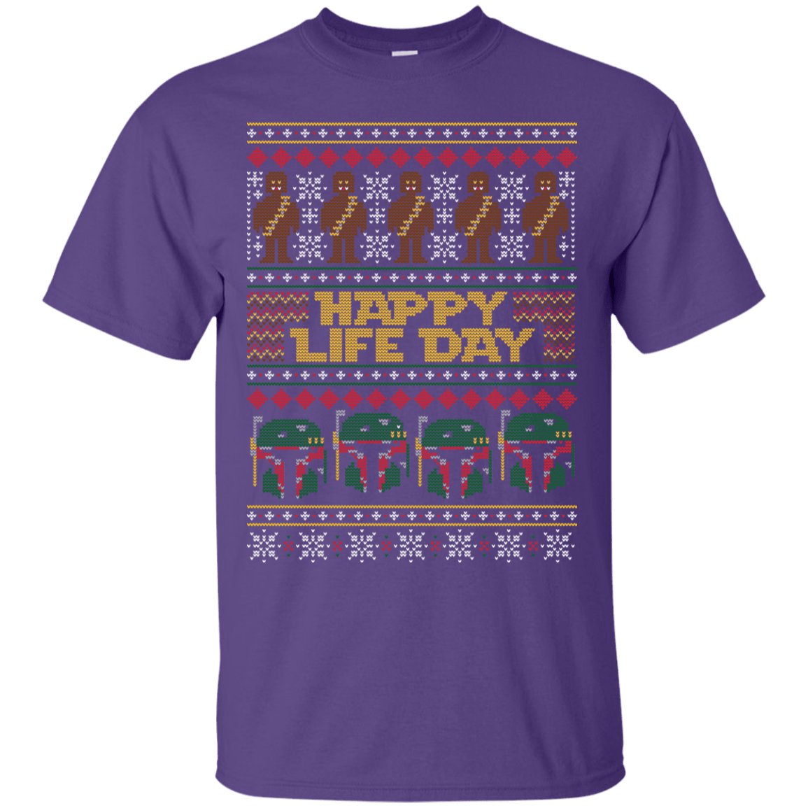 T-Shirts Purple / Small Happy Life Day T-Shirt
