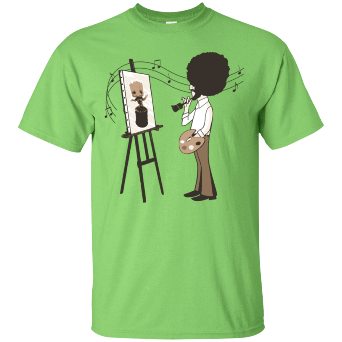 T-Shirts Lime / Small Happy Little Tree T-Shirt