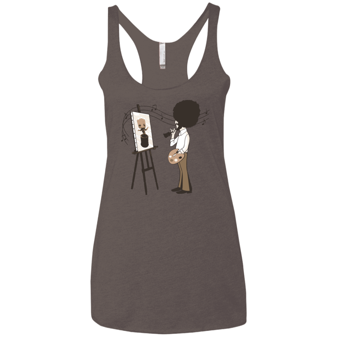 T-Shirts Macchiato / X-Small Happy Little Tree Women's Triblend Racerback Tank