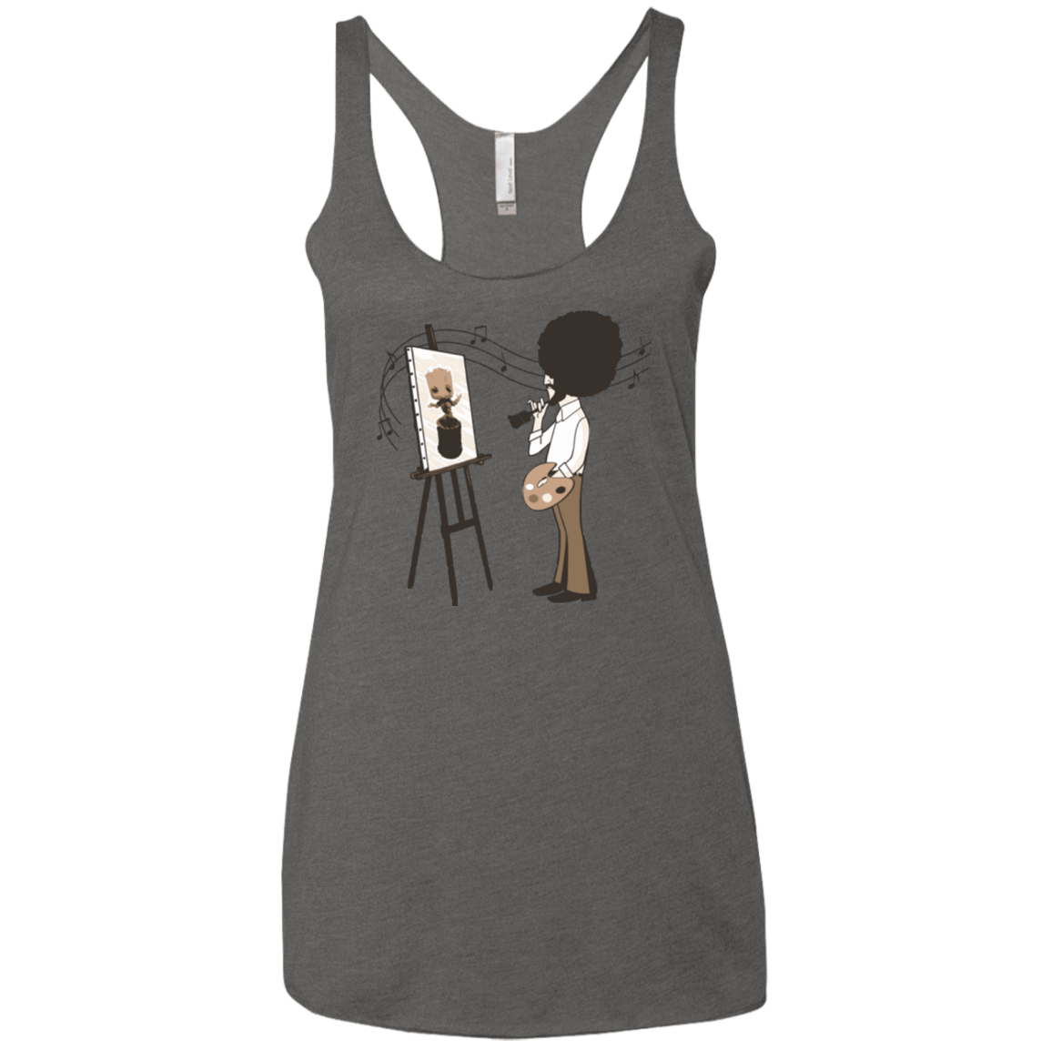 T-Shirts Premium Heather / X-Small Happy Little Tree Women's Triblend Racerback Tank