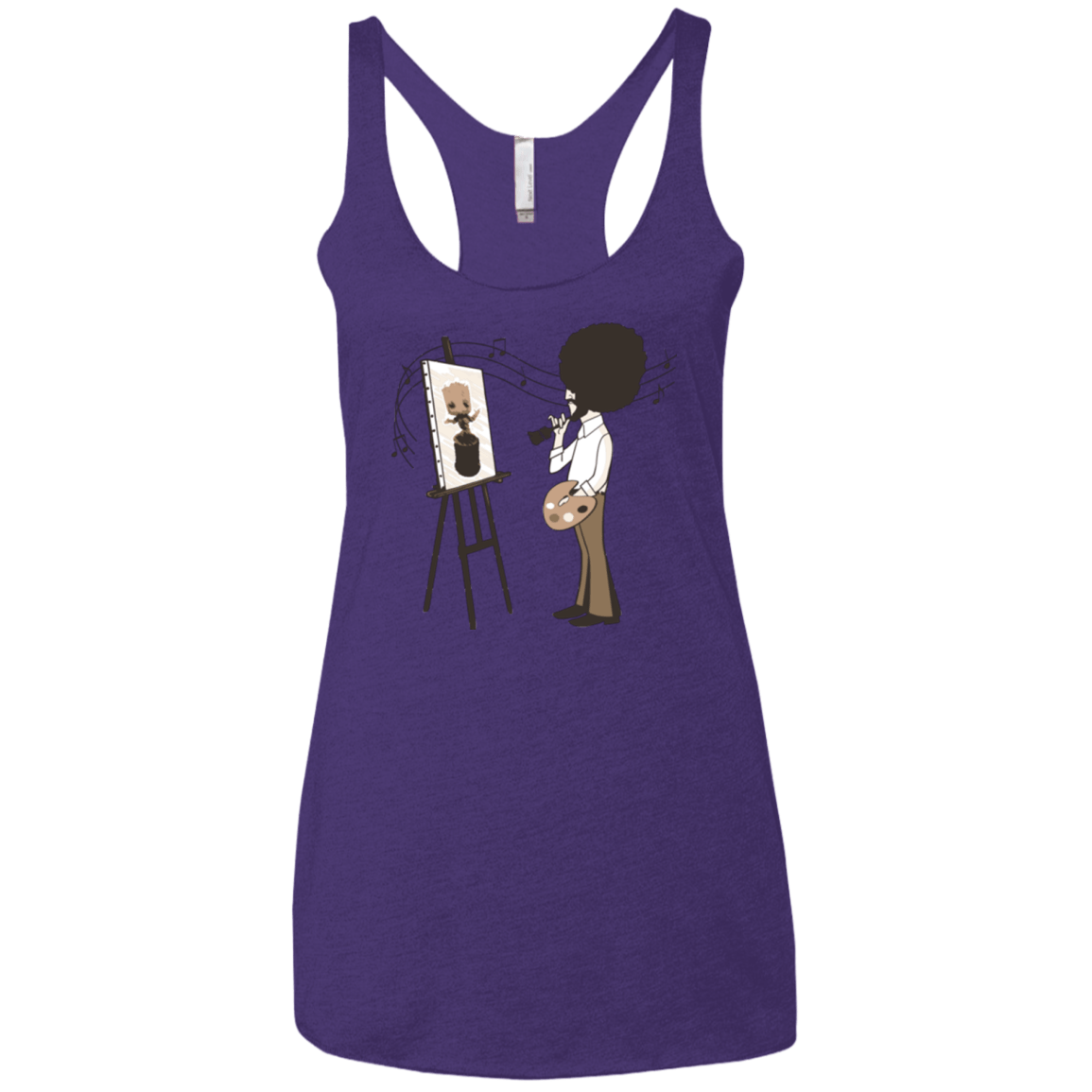 T-Shirts Purple / X-Small Happy Little Tree Women's Triblend Racerback Tank