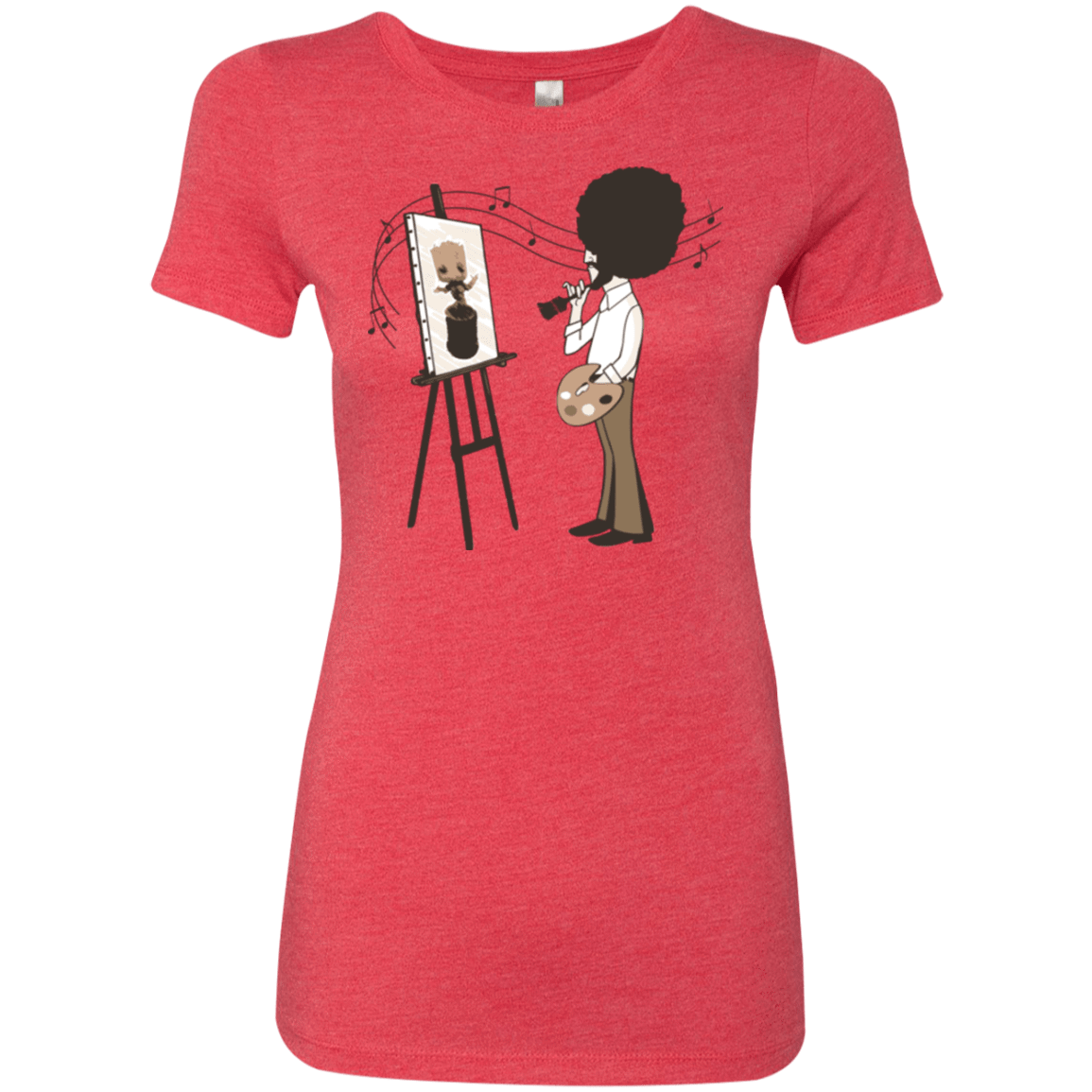 T-Shirts Vintage Red / Small Happy Little Tree Women's Triblend T-Shirt