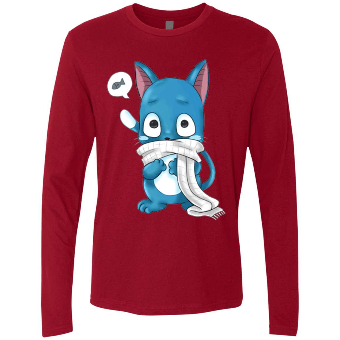 T-Shirts Cardinal / Small Happy Men's Premium Long Sleeve