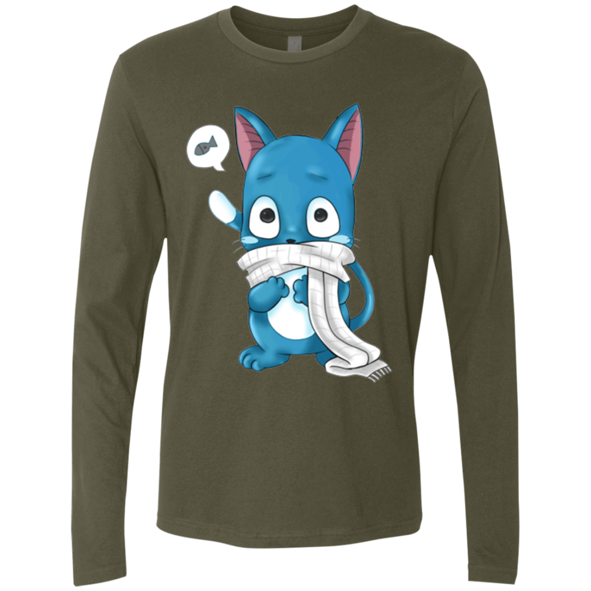 T-Shirts Military Green / Small Happy Men's Premium Long Sleeve