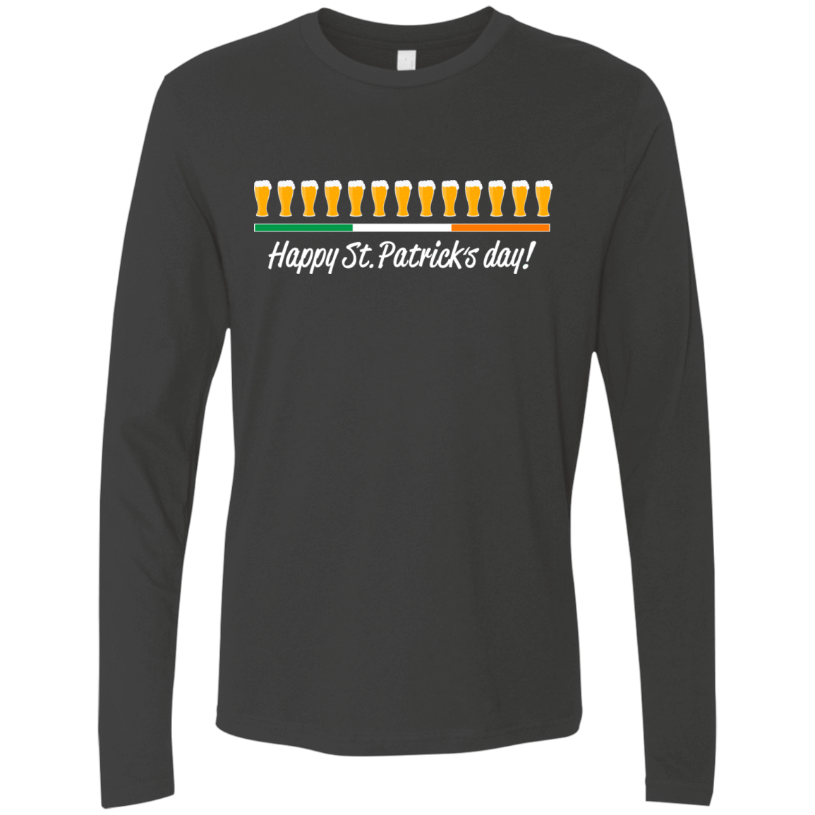 T-Shirts Heavy Metal / Small Happy St.Patricks Day Men's Premium Long Sleeve