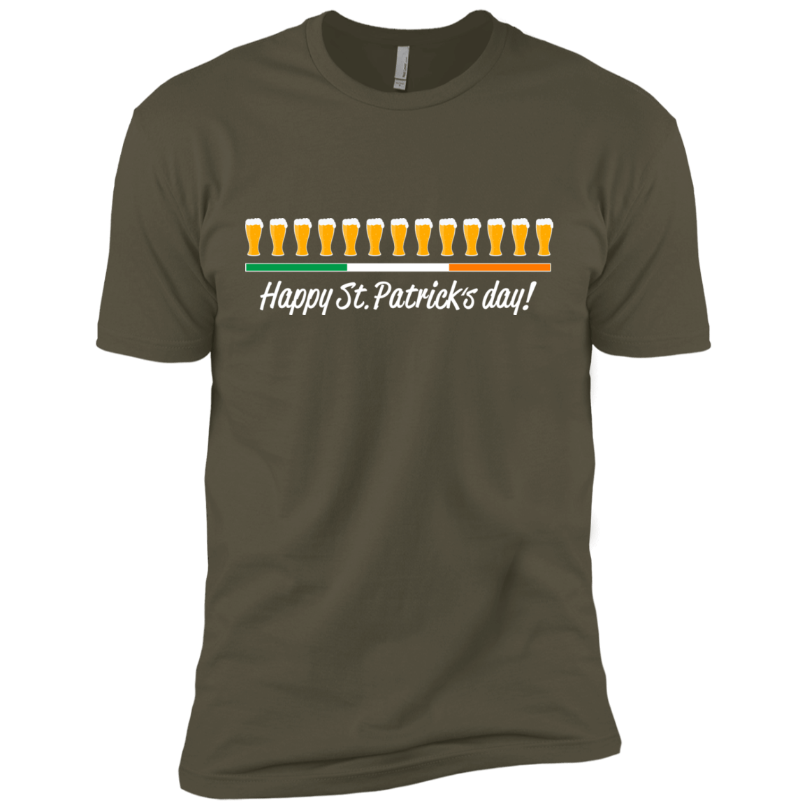 T-Shirts Military Green / X-Small Happy St.Patricks Day Men's Premium T-Shirt