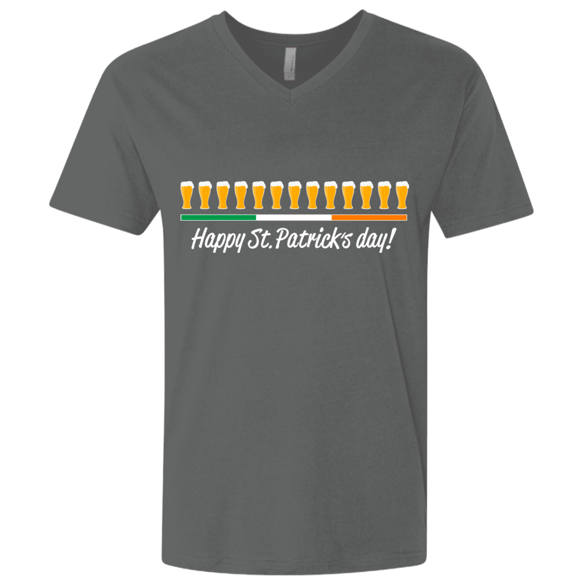 T-Shirts Heavy Metal / X-Small Happy St.Patricks Day Men's Premium V-Neck