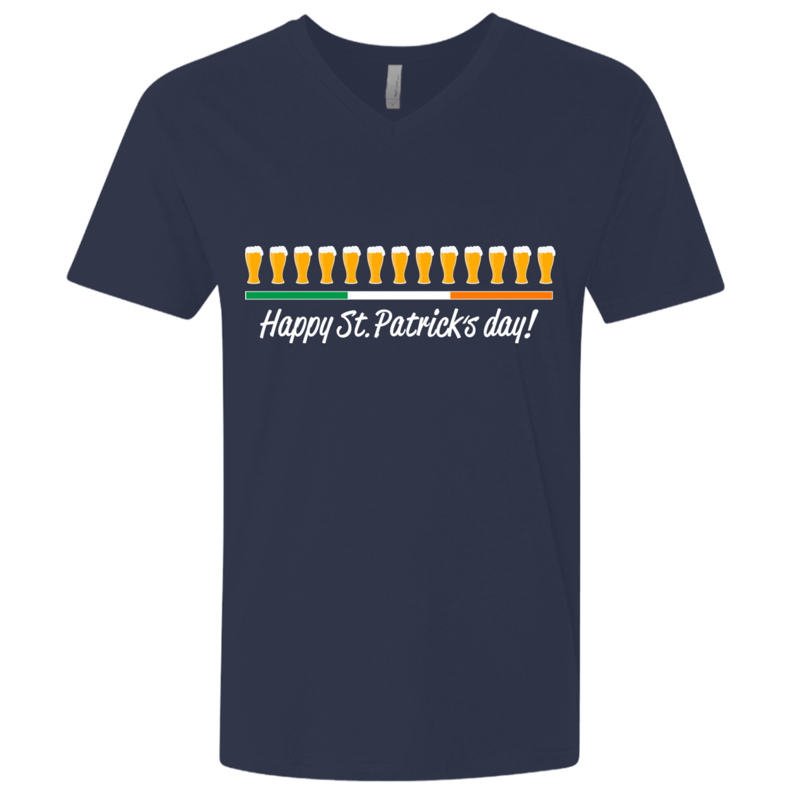T-Shirts Midnight Navy / X-Small Happy St.Patricks Day Men's Premium V-Neck