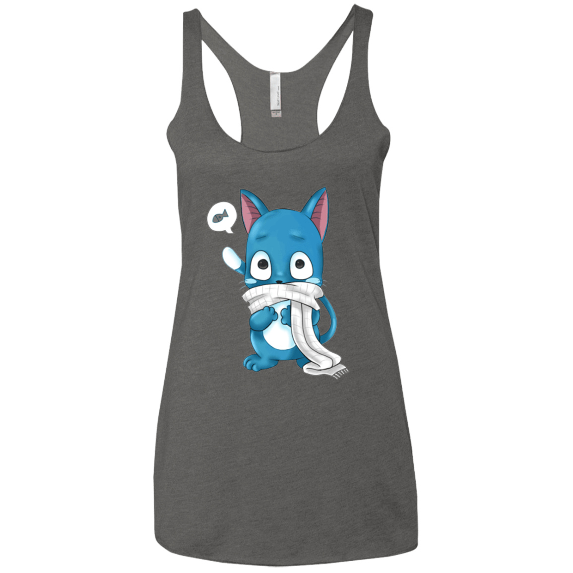 T-Shirts Premium Heather / X-Small Happy Women's Triblend Racerback Tank