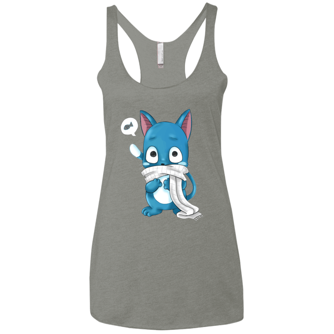 T-Shirts Venetian Grey / X-Small Happy Women's Triblend Racerback Tank