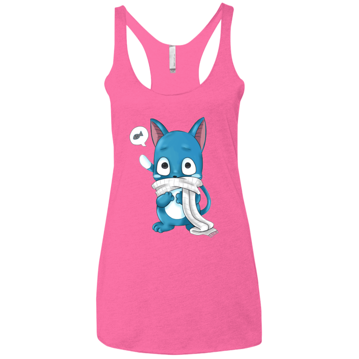 T-Shirts Vintage Pink / X-Small Happy Women's Triblend Racerback Tank