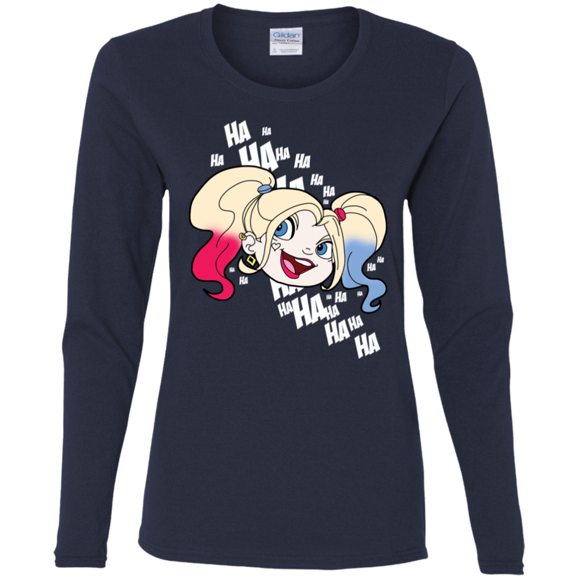 T-Shirts Navy / S Harley Head Women's Long Sleeve T-Shirt