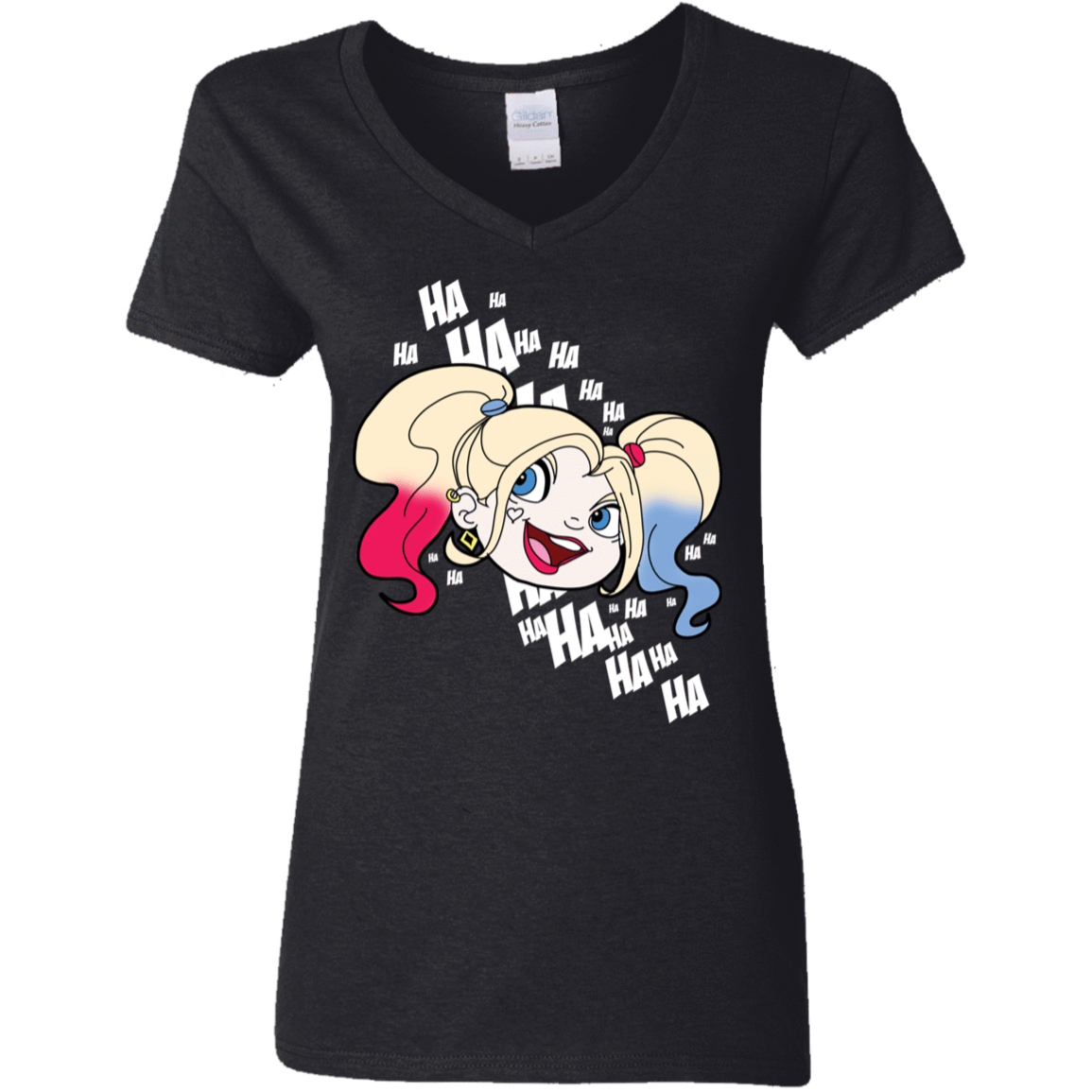 T-Shirts Black / S Harley Head Women's V-Neck T-Shirt