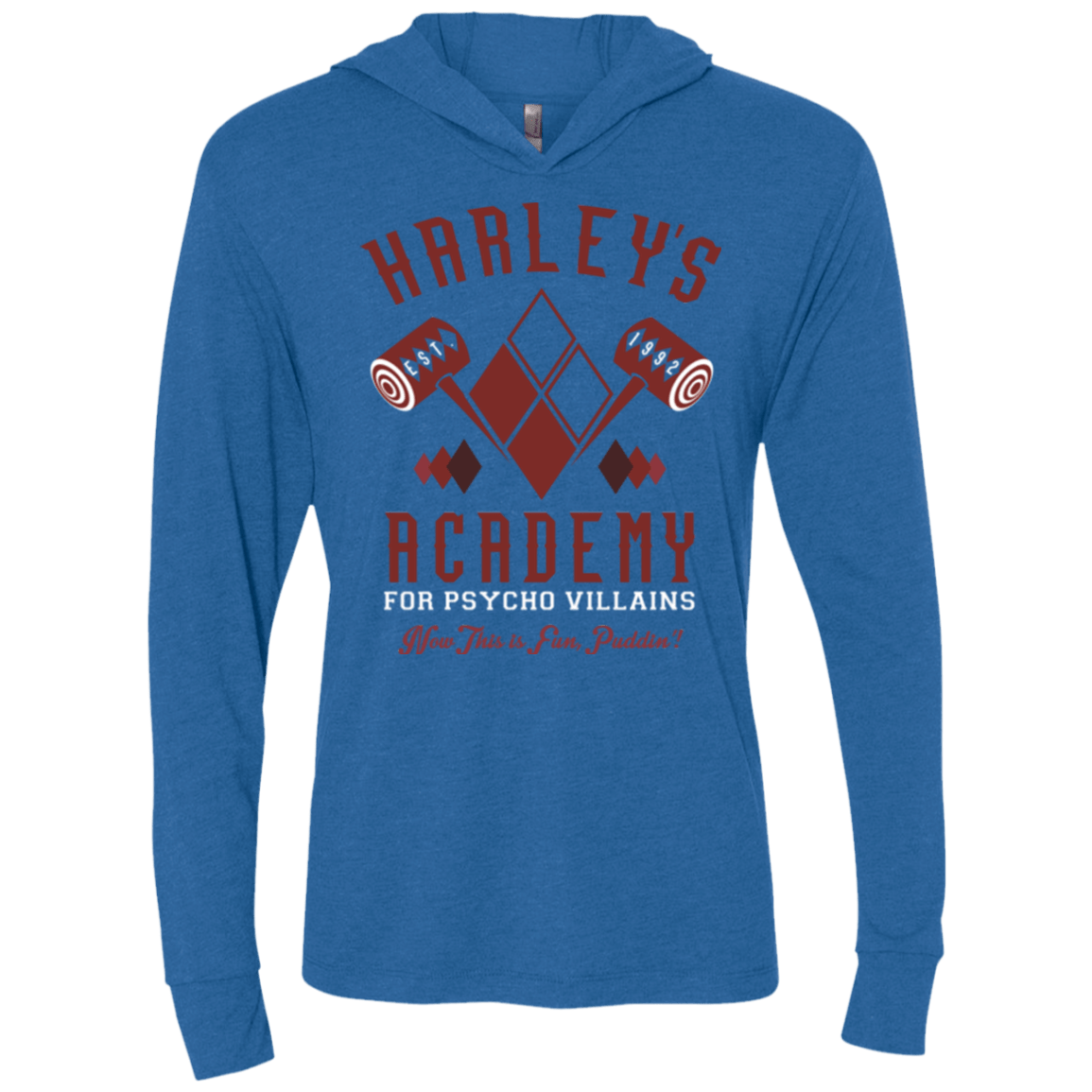 T-Shirts Vintage Royal / X-Small Harley's Academy Triblend Long Sleeve Hoodie Tee