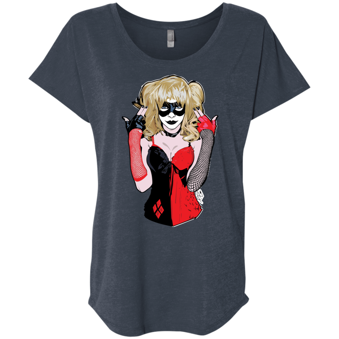 T-Shirts Vintage Navy / X-Small Harley Triblend Dolman Sleeve