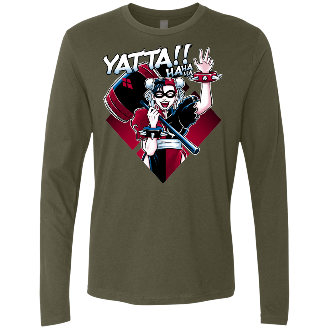 T-Shirts Military Green / Small Harley Yatta Men's Premium Long Sleeve