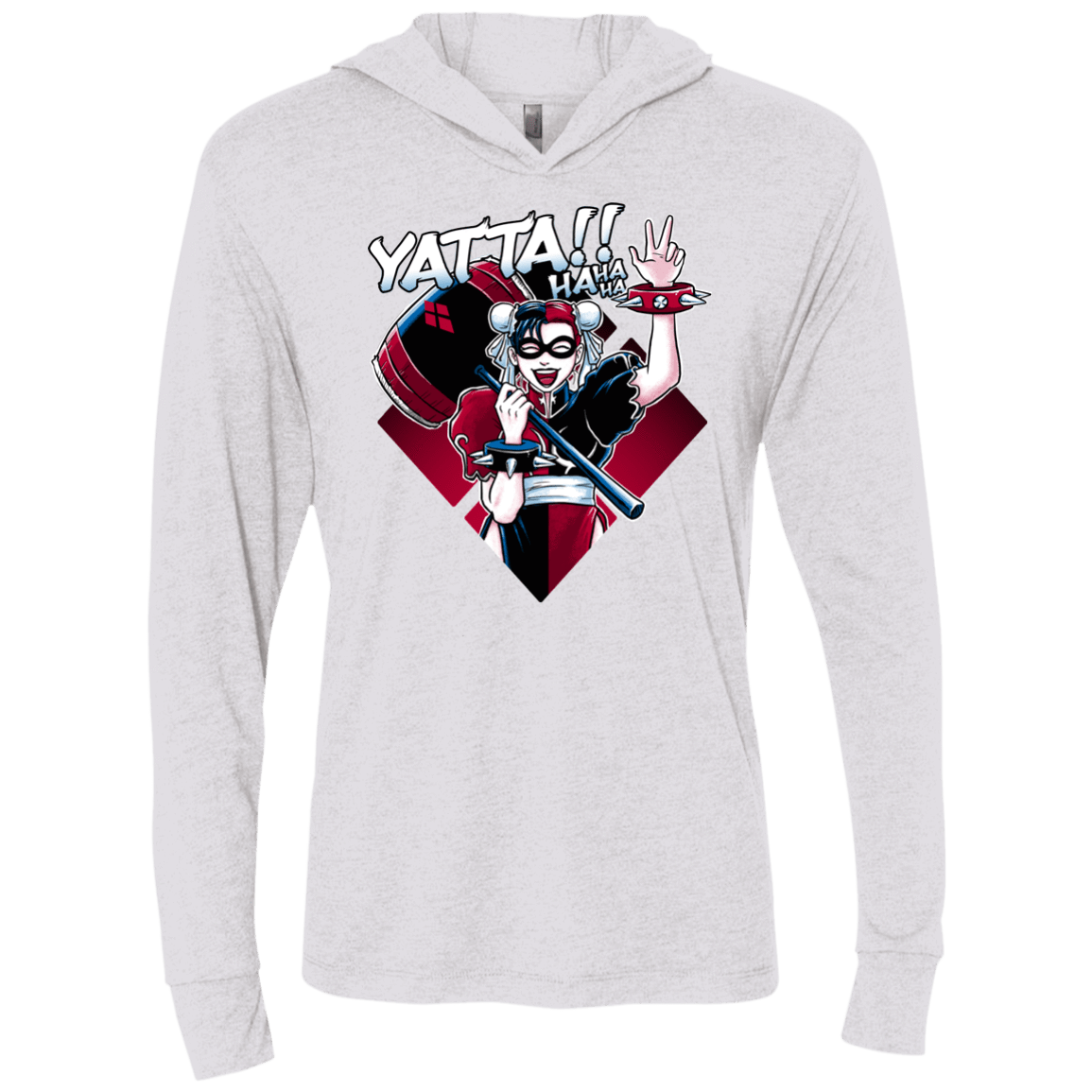 T-Shirts Heather White / X-Small Harley Yatta Triblend Long Sleeve Hoodie Tee