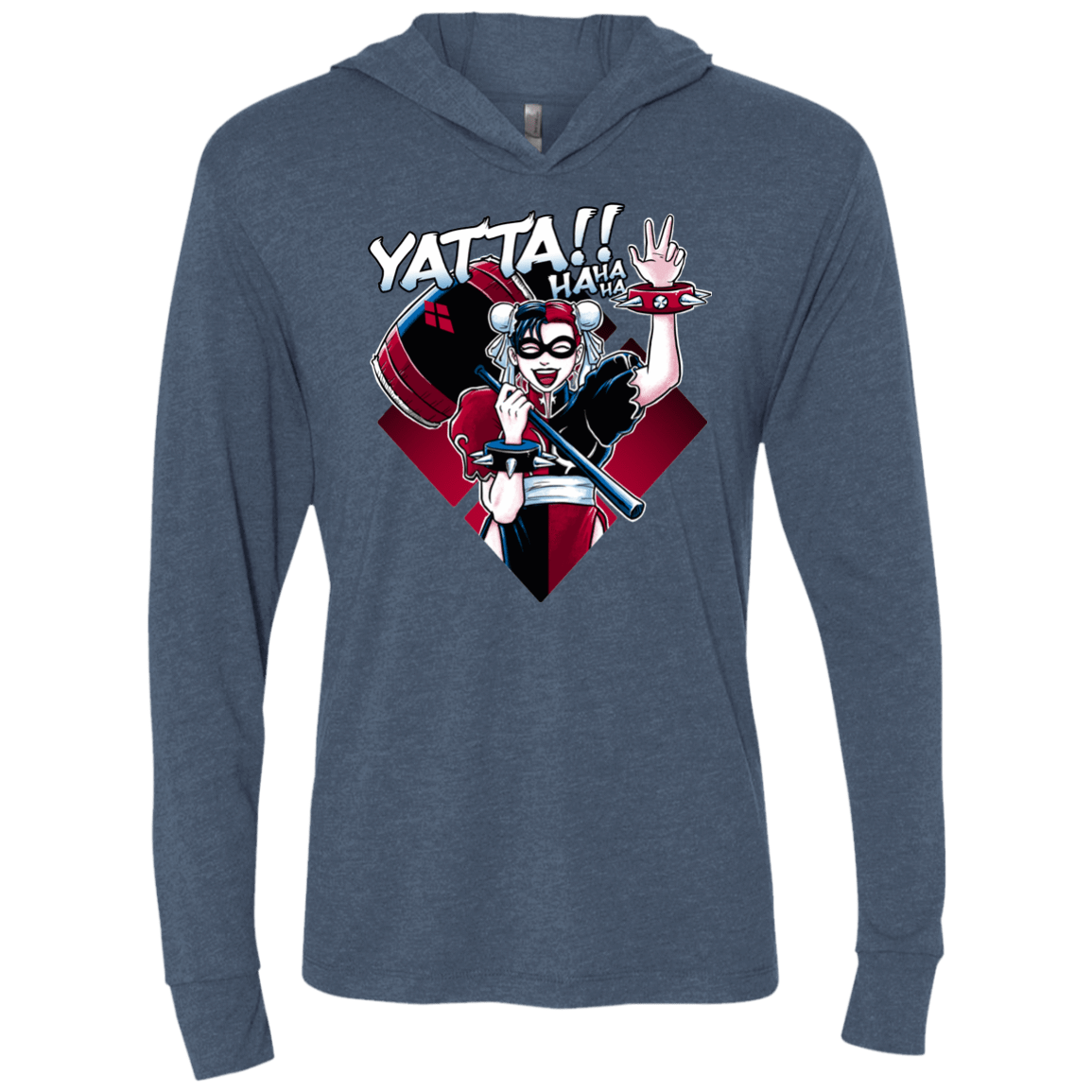 T-Shirts Indigo / X-Small Harley Yatta Triblend Long Sleeve Hoodie Tee