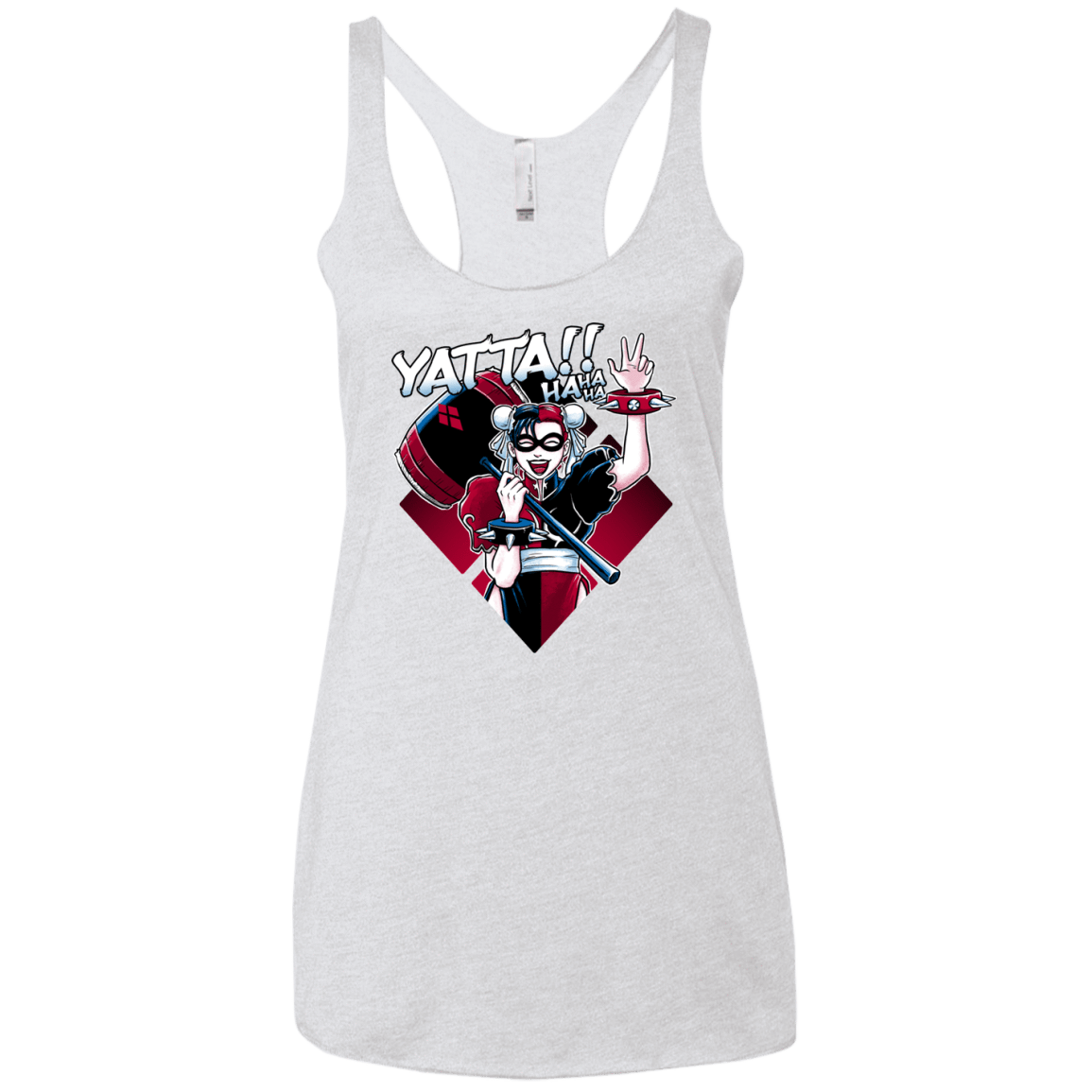 T-Shirts Heather White / X-Small Harley Yatta Women's Triblend Racerback Tank