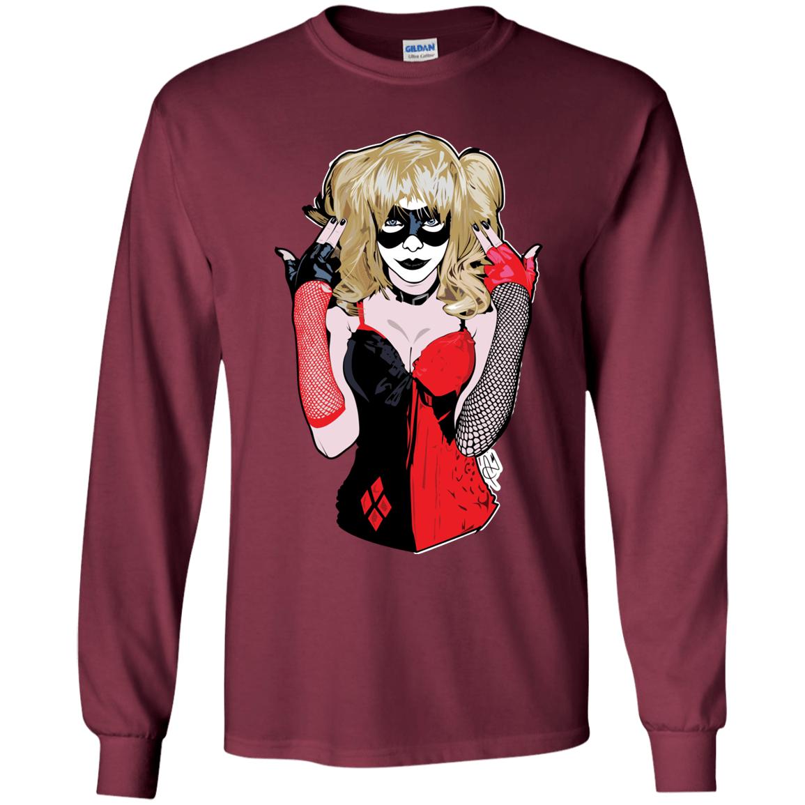 T-Shirts Maroon / YS Harley Youth Long Sleeve T-Shirt