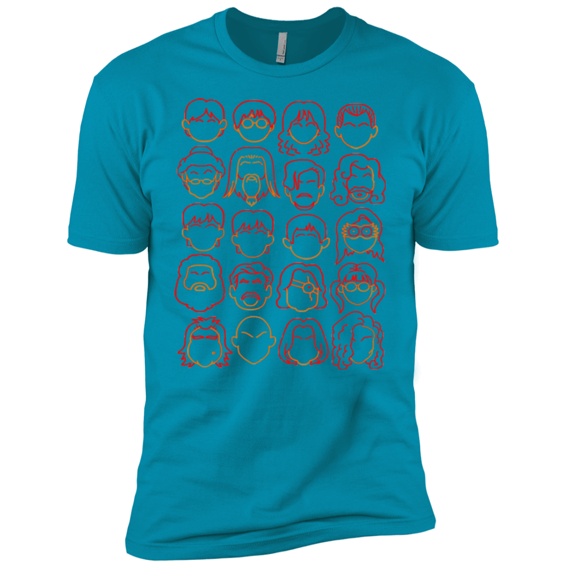 T-Shirts Turquoise / YXS Harry Potter line heads Boys Premium T-Shirt