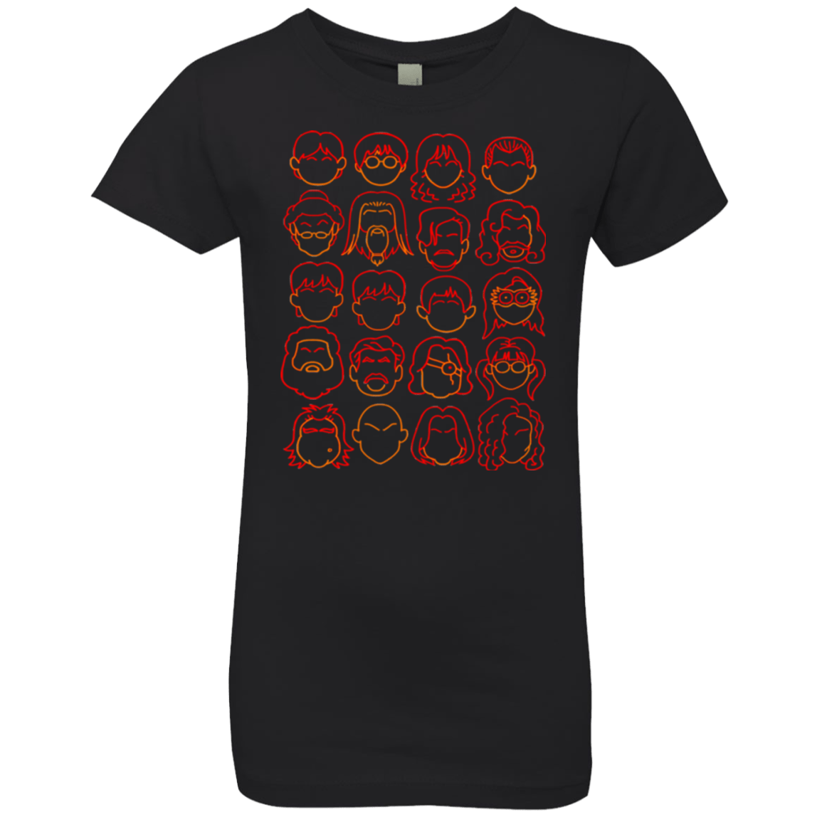 T-Shirts Black / YXS Harry Potter line heads Girls Premium T-Shirt