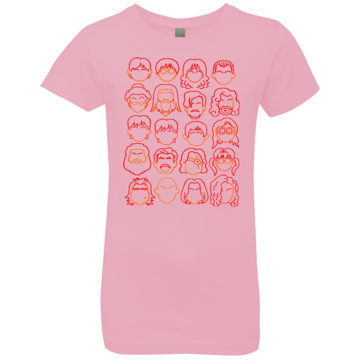 T-Shirts Light Pink / YXS Harry Potter line heads Girls Premium T-Shirt