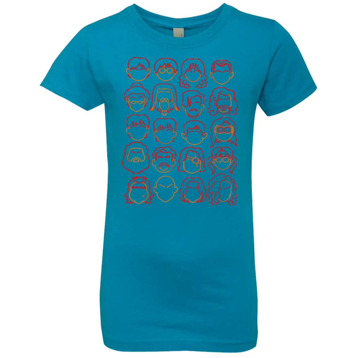 T-Shirts Turquoise / YXS Harry Potter line heads Girls Premium T-Shirt