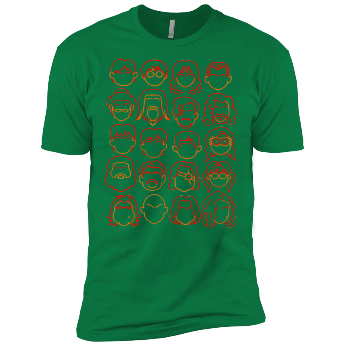T-Shirts Kelly Green / X-Small Harry Potter line heads Men's Premium T-Shirt