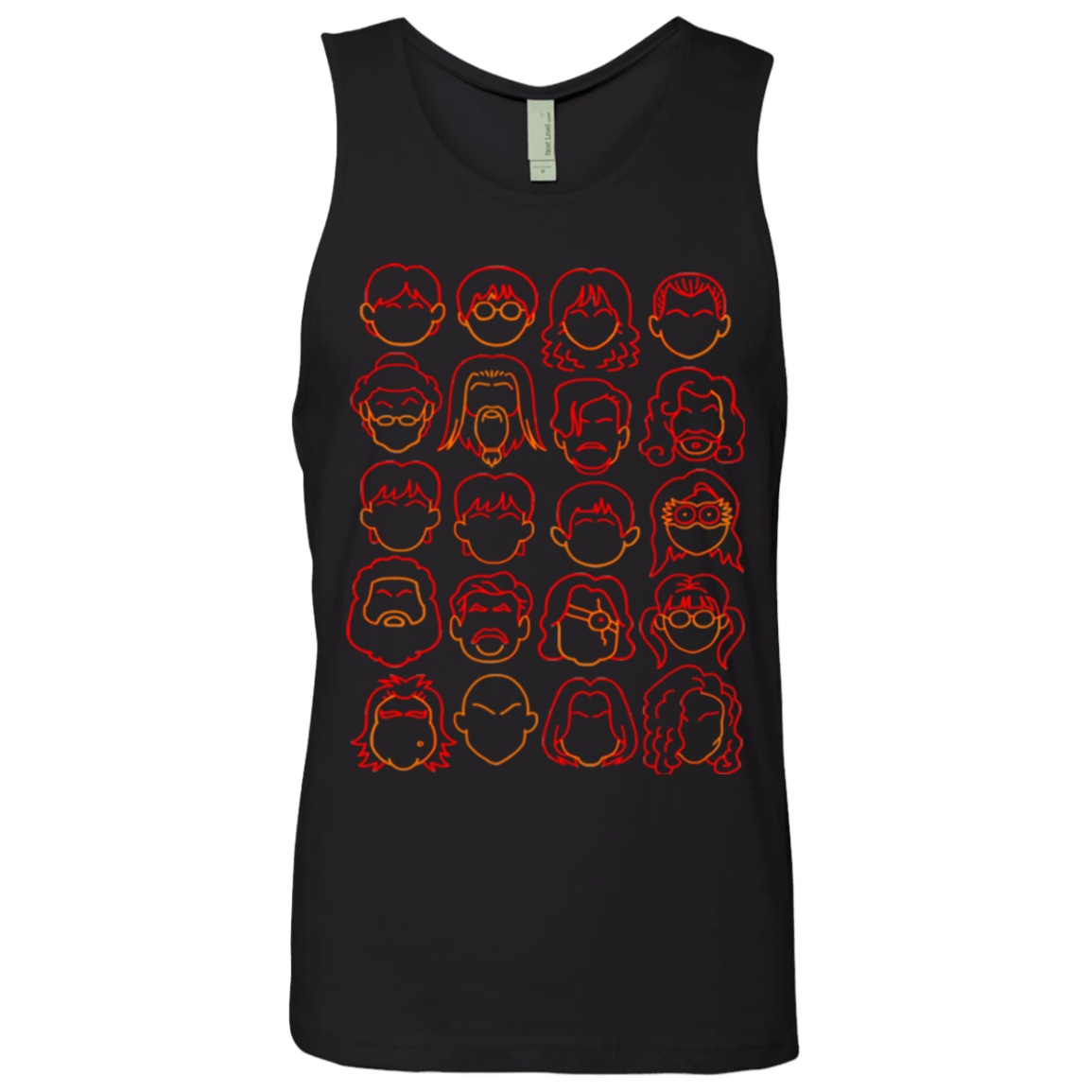 T-Shirts Black / Small Harry Potter line heads Men's Premium Tank Top