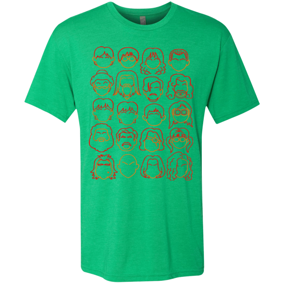 T-Shirts Envy / Small Harry Potter line heads Men's Triblend T-Shirt