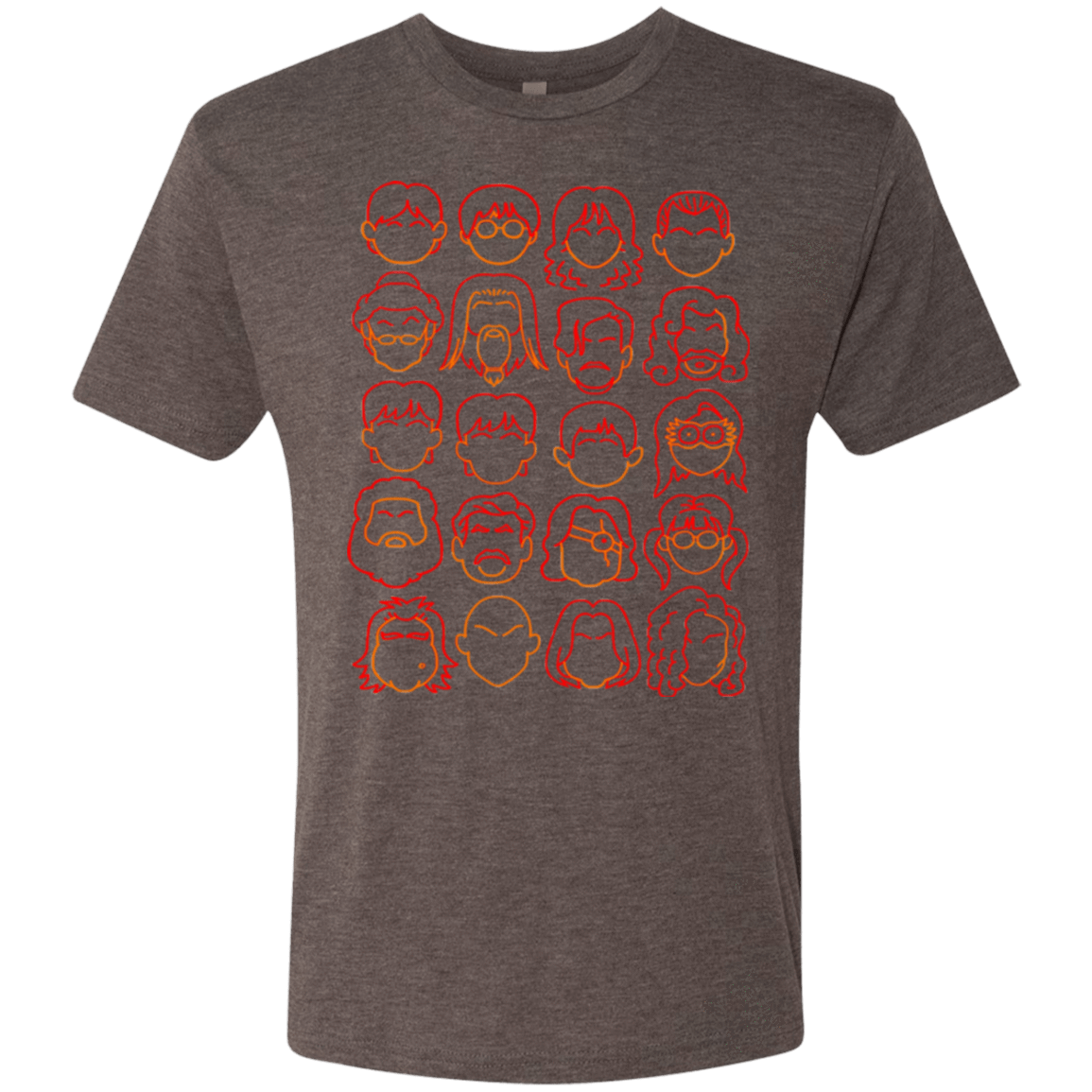 T-Shirts Macchiato / Small Harry Potter line heads Men's Triblend T-Shirt