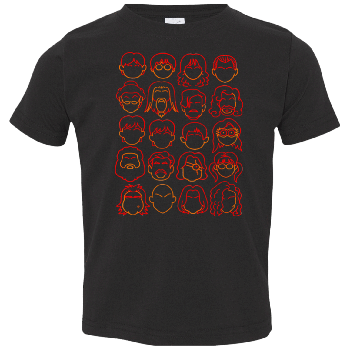 T-Shirts Black / 2T Harry Potter line heads Toddler Premium T-Shirt