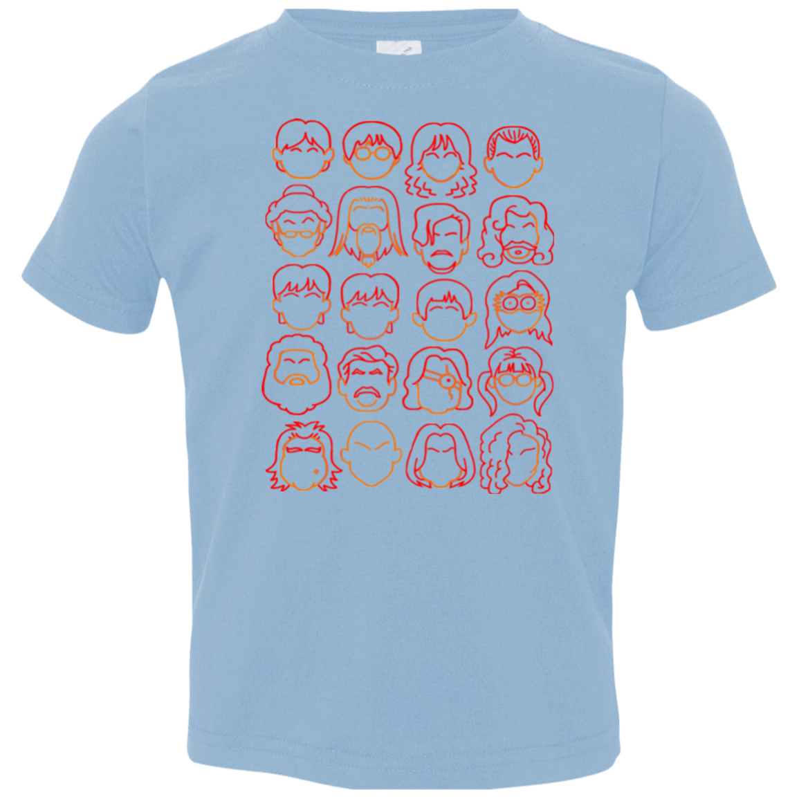 T-Shirts Light Blue / 2T Harry Potter line heads Toddler Premium T-Shirt