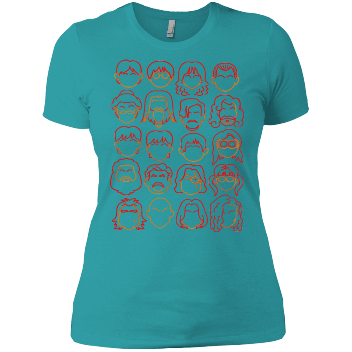 T-Shirts Tahiti Blue / X-Small Harry Potter line heads Women's Premium T-Shirt