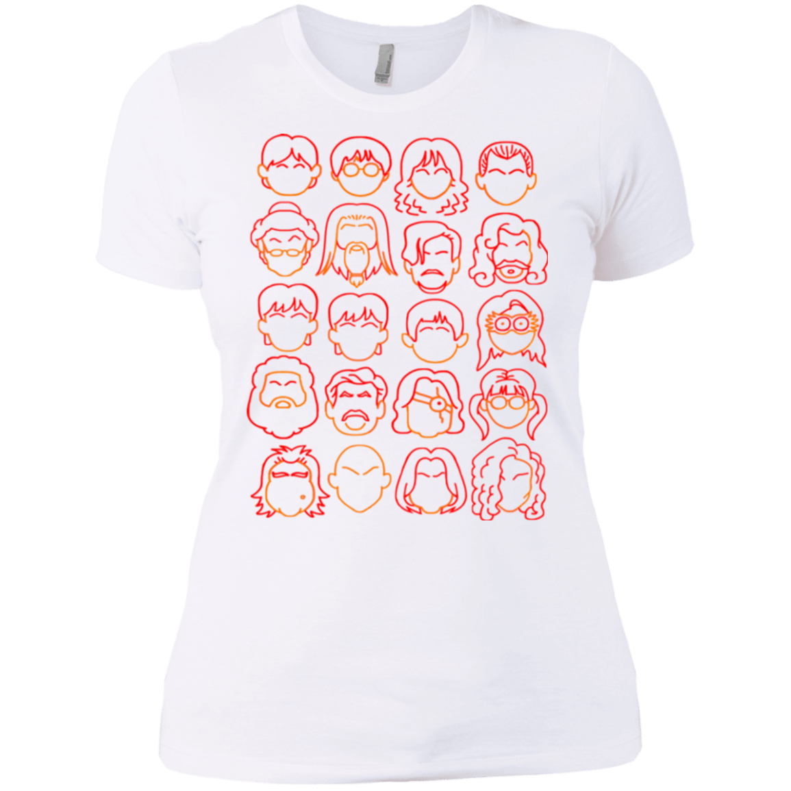 T-Shirts White / X-Small Harry Potter line heads Women's Premium T-Shirt