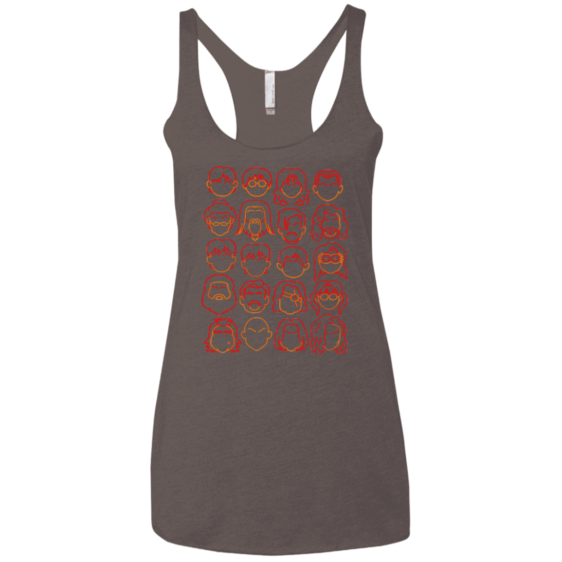 T-Shirts Macchiato / X-Small Harry Potter line heads Women's Triblend Racerback Tank