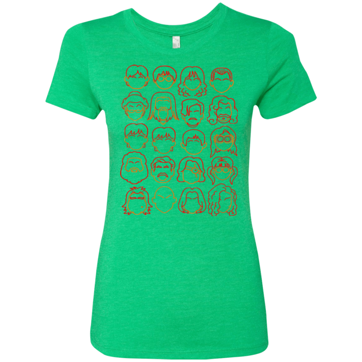 T-Shirts Envy / Small Harry Potter line heads Women's Triblend T-Shirt