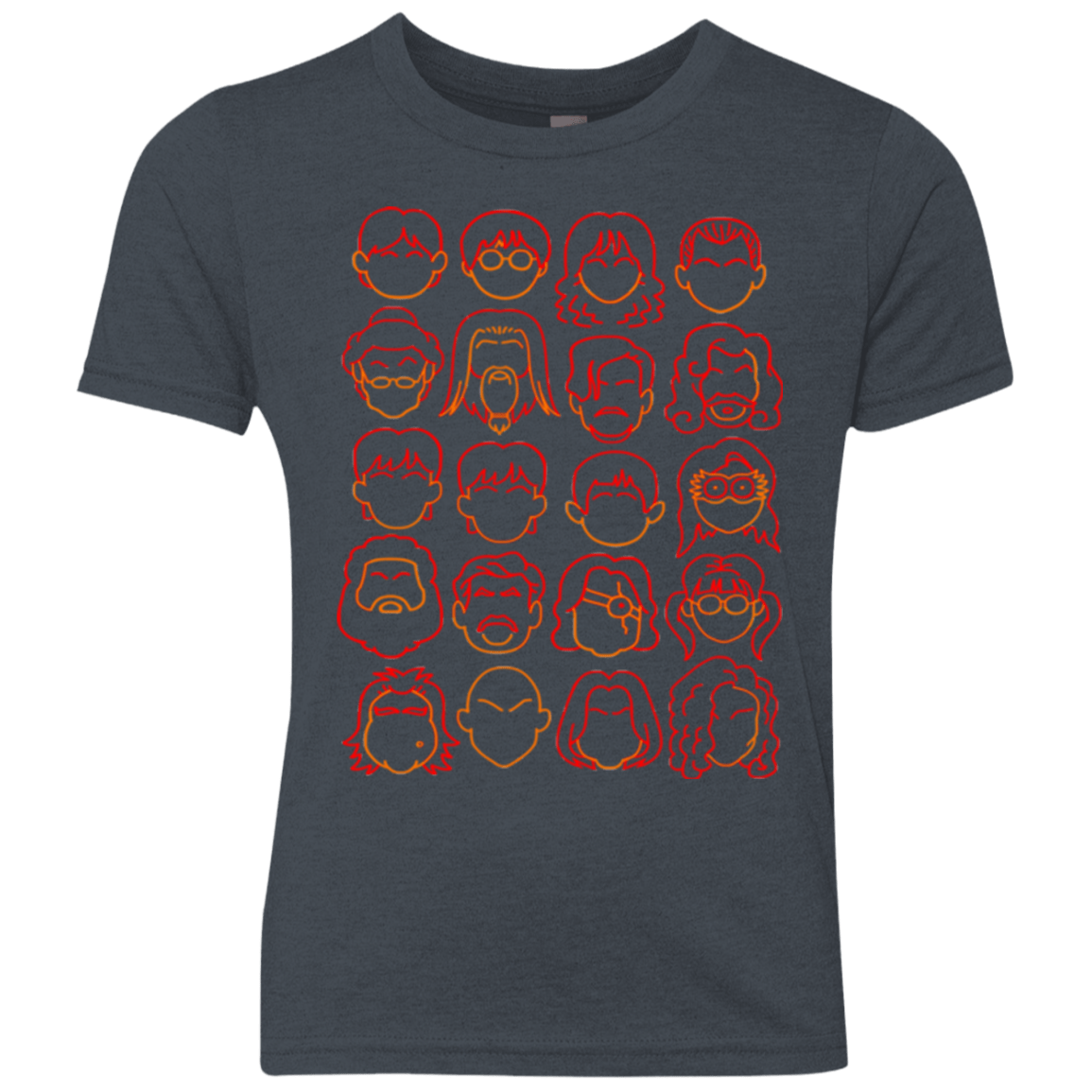 T-Shirts Vintage Navy / YXS Harry Potter line heads Youth Triblend T-Shirt