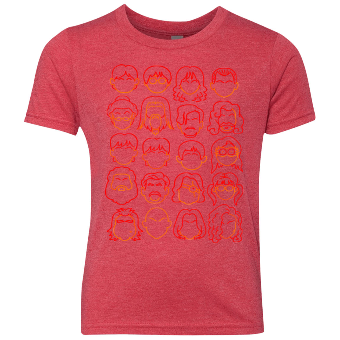 T-Shirts Vintage Red / YXS Harry Potter line heads Youth Triblend T-Shirt