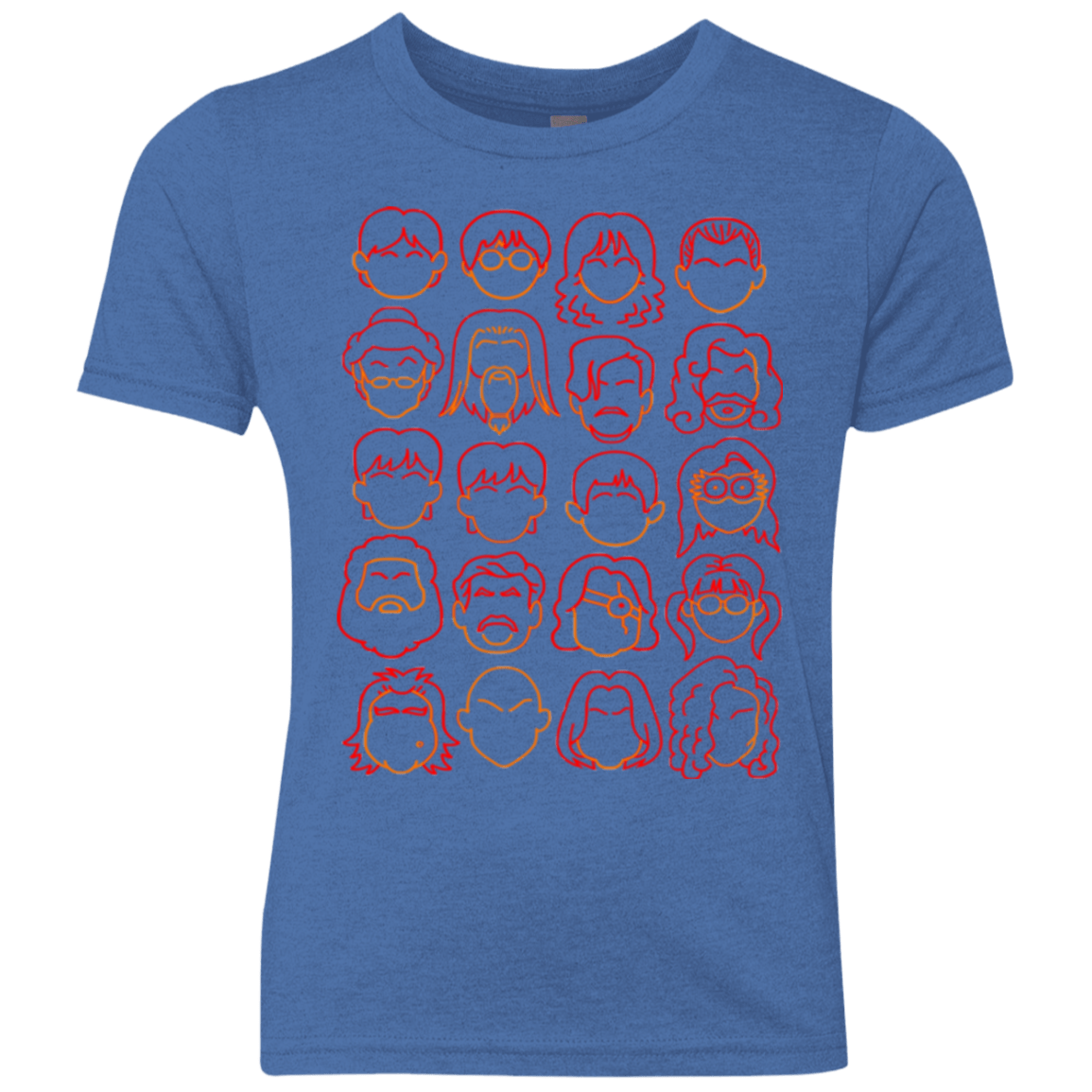T-Shirts Vintage Royal / YXS Harry Potter line heads Youth Triblend T-Shirt