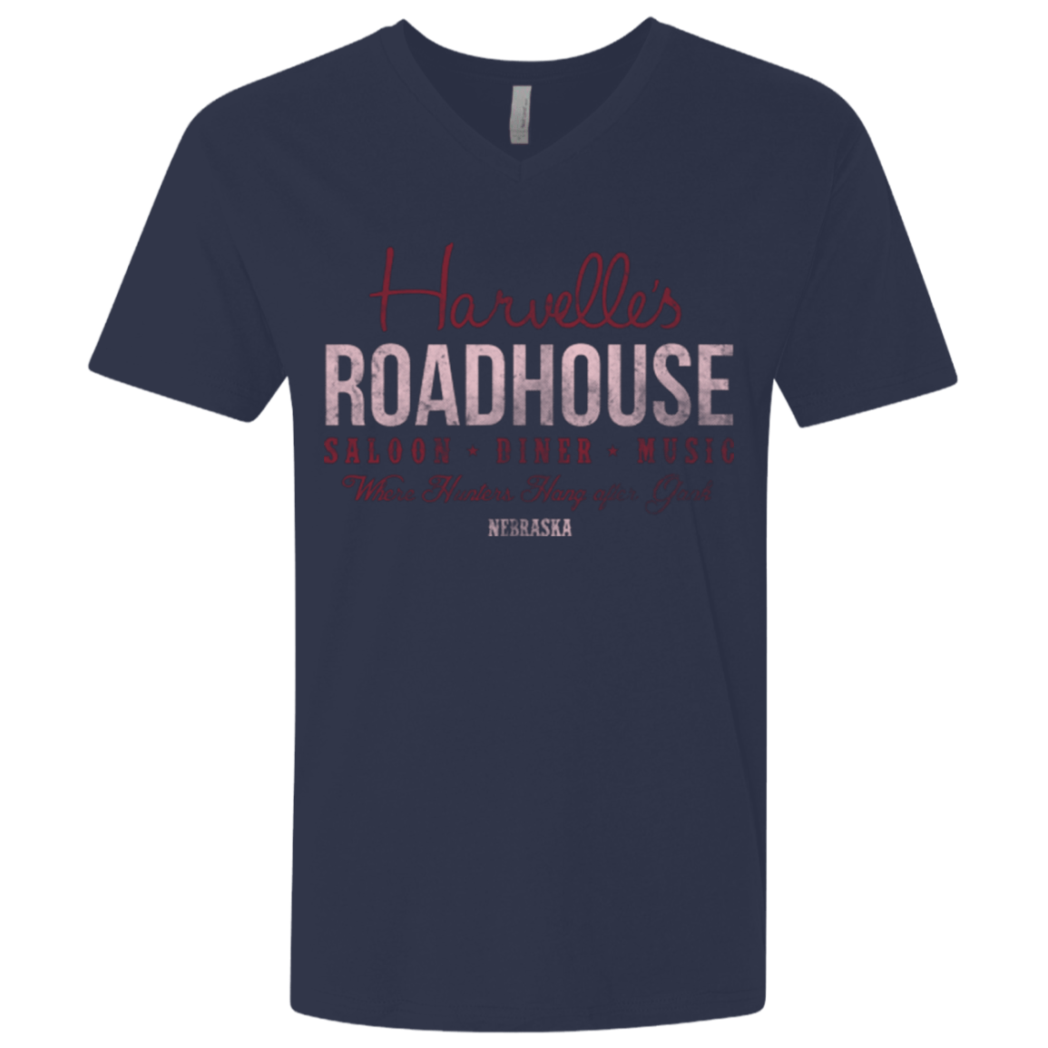 T-Shirts Midnight Navy / X-Small Harvelle's Roadhouse Men's Premium V-Neck