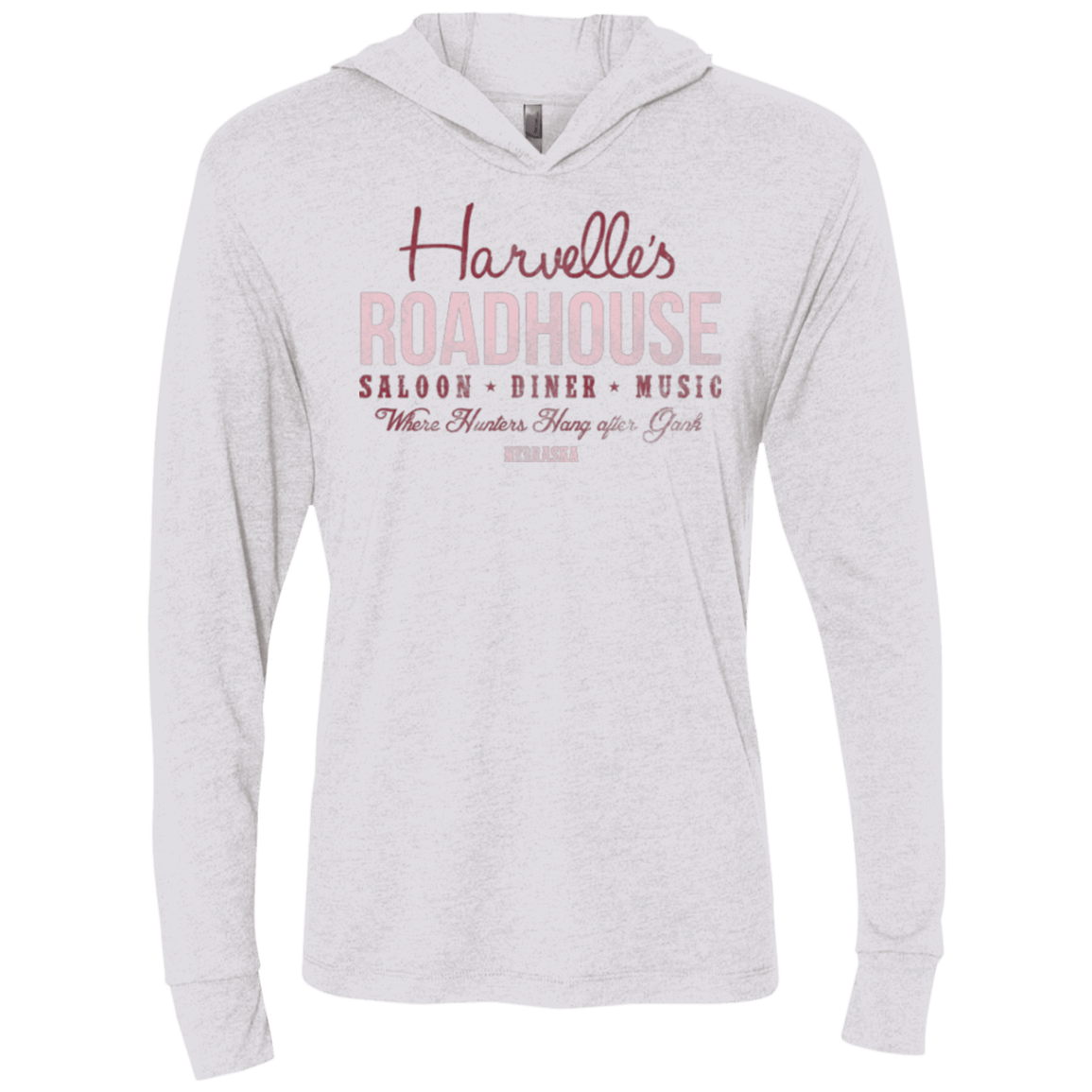 T-Shirts Heather White / X-Small Harvelle's Roadhouse Triblend Long Sleeve Hoodie Tee