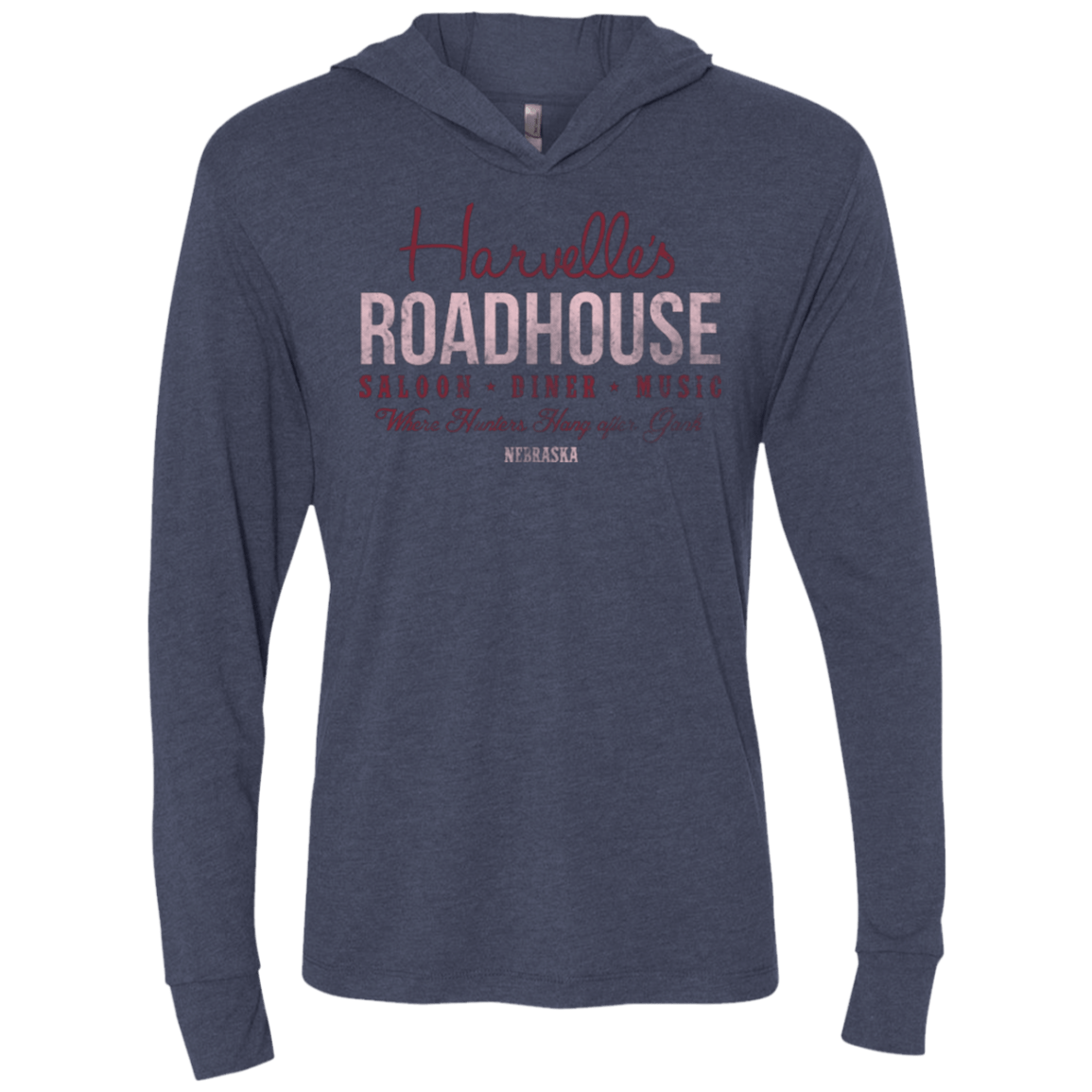T-Shirts Vintage Navy / X-Small Harvelle's Roadhouse Triblend Long Sleeve Hoodie Tee
